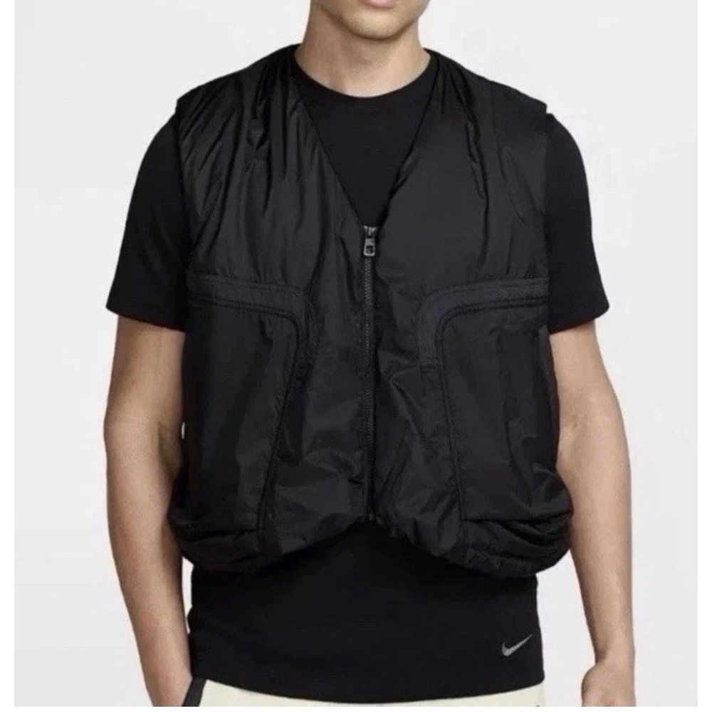 NEW Nike Tech Woven Lightweight Vest Men Size Large Tall Black Loose HM4262-010